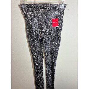 NWT Spanx Leggings Faux Leather Snake Skin Pants Athleisure Grunge Size Small